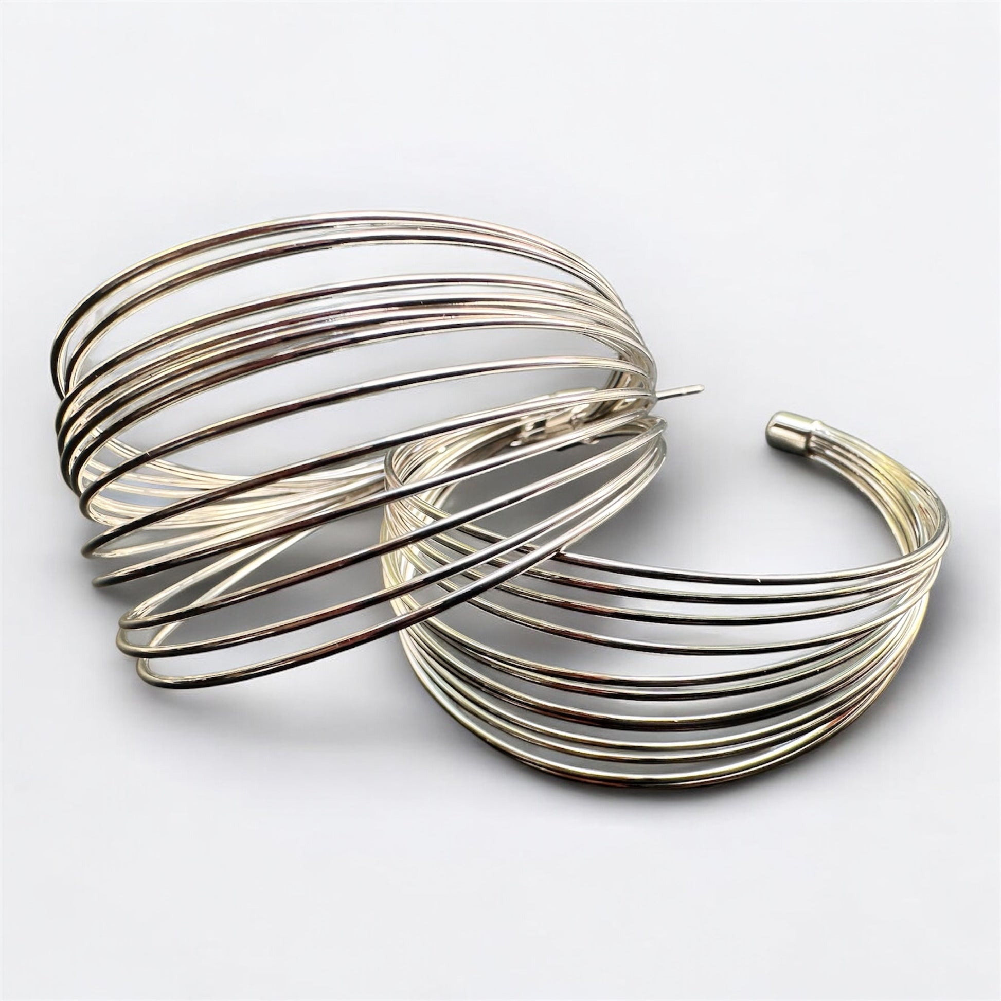Silver hoop earrings