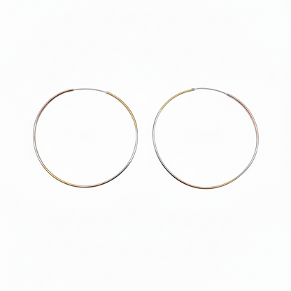 Pair of 50mm hoop earrings 