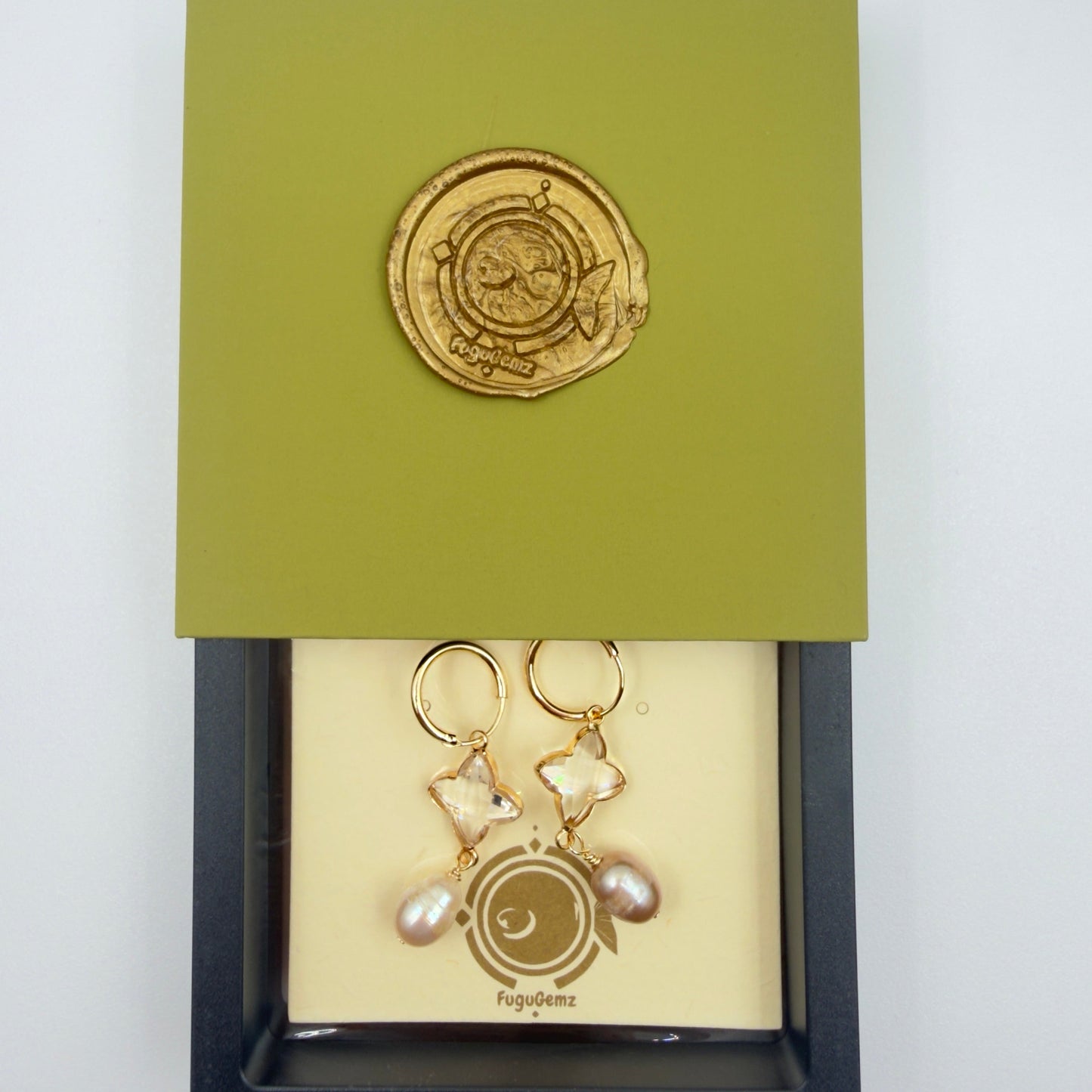 14K Gold-Plated Star & Pearl Hoop Earrings